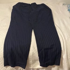 100% Wool Ralph Lauren Black Strip Pants